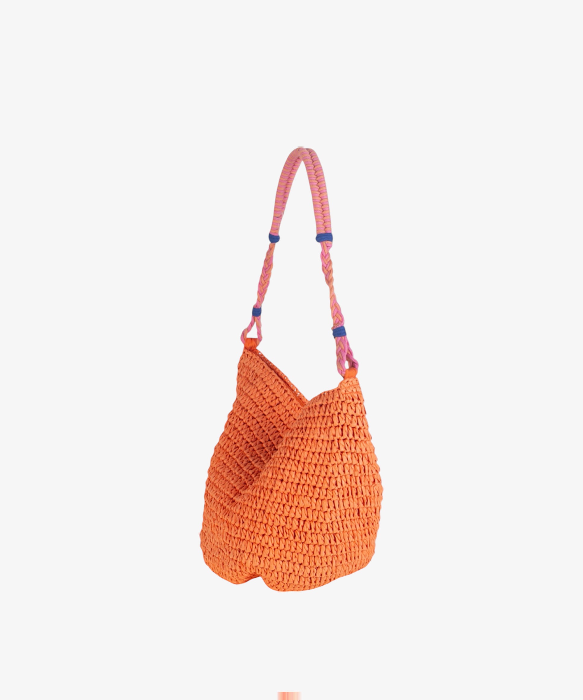 kbas-hobo-fibra-natural-con-cremallera-color-naranja-bolso-de-hombro image 3