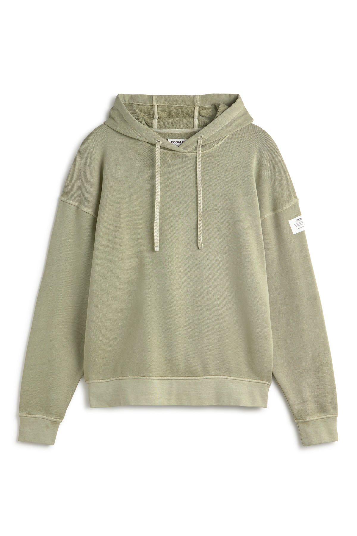 ecoalf-sudadera-bianca-verde-100-algod-n-reciclado-con-capucha-y-cordones image 8