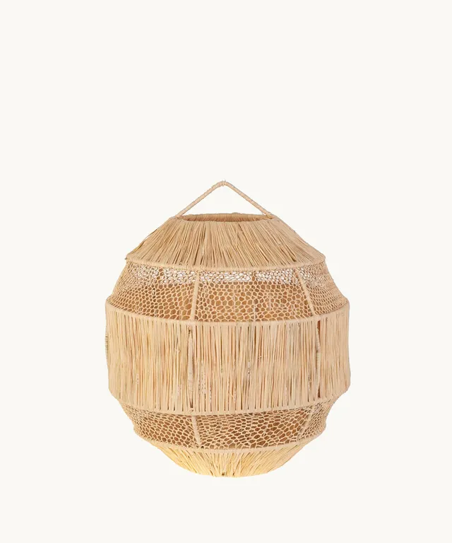 kbas-l-mpara-de-rafia-natural-40-cm-de-di-metro-estilo-bohemio image 1
