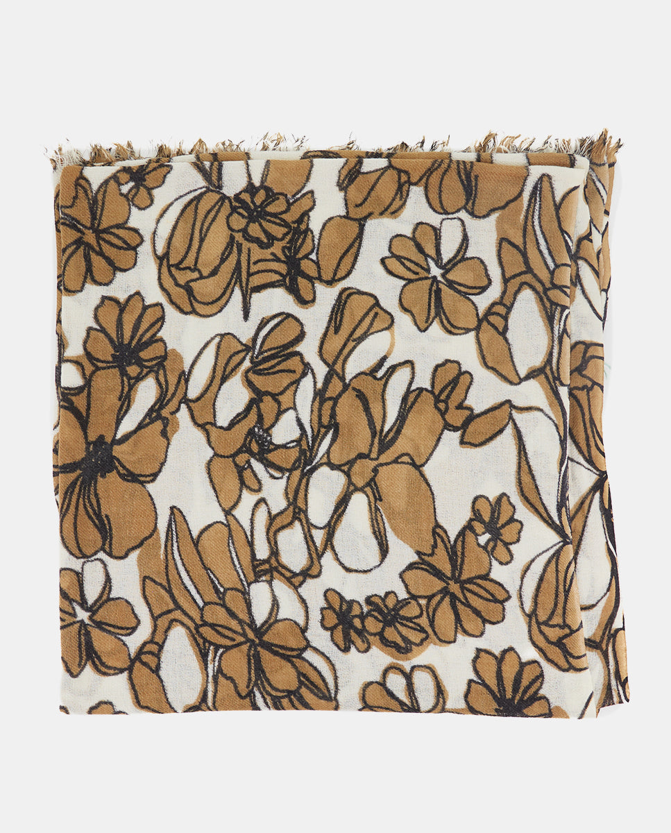abbacino-pa-uelo-de-lana-floral-camel image 3