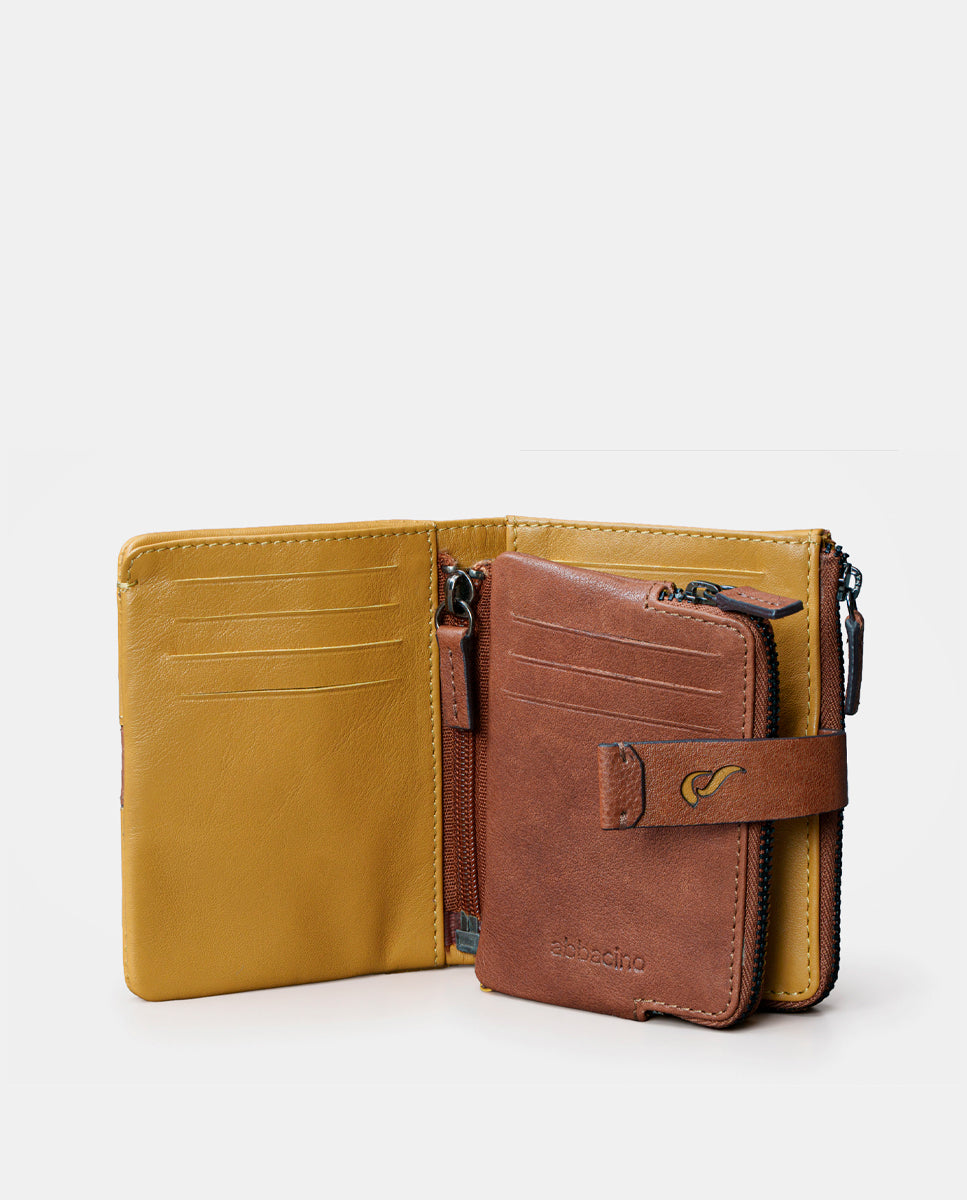 abbacino-cartera-peque-a-mujer-piel-mbar-con-monedero image 2