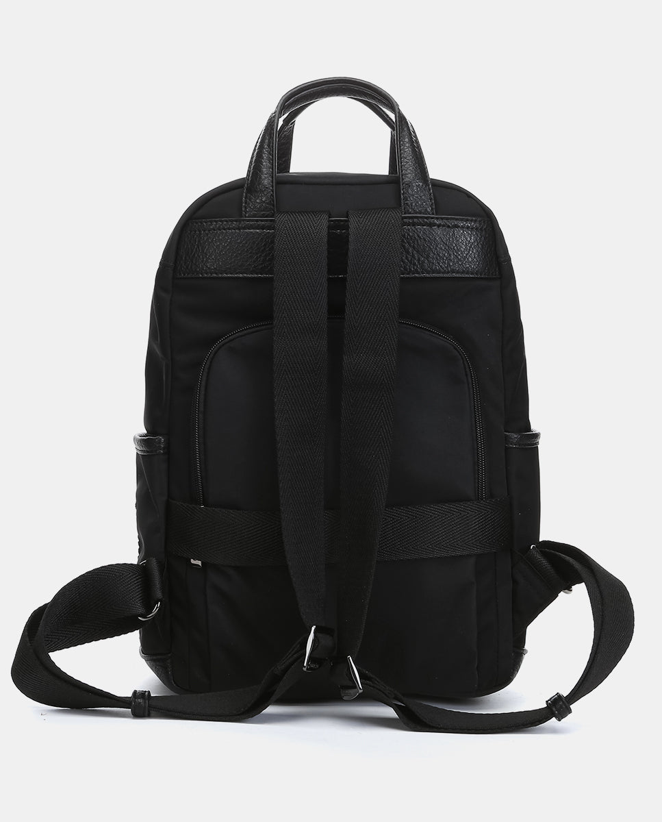 abbacino-mochila-nylon-reciclado-acolchado-negra image 3