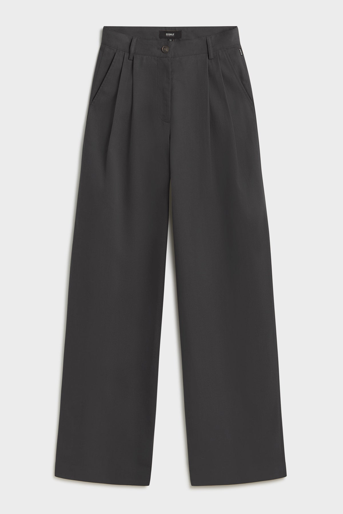 pantal-n-ecoalf-miel-de-mujer-en-gris-oscuro-52-tencel-lyocell-tiro-alto-y-fit-r image 5