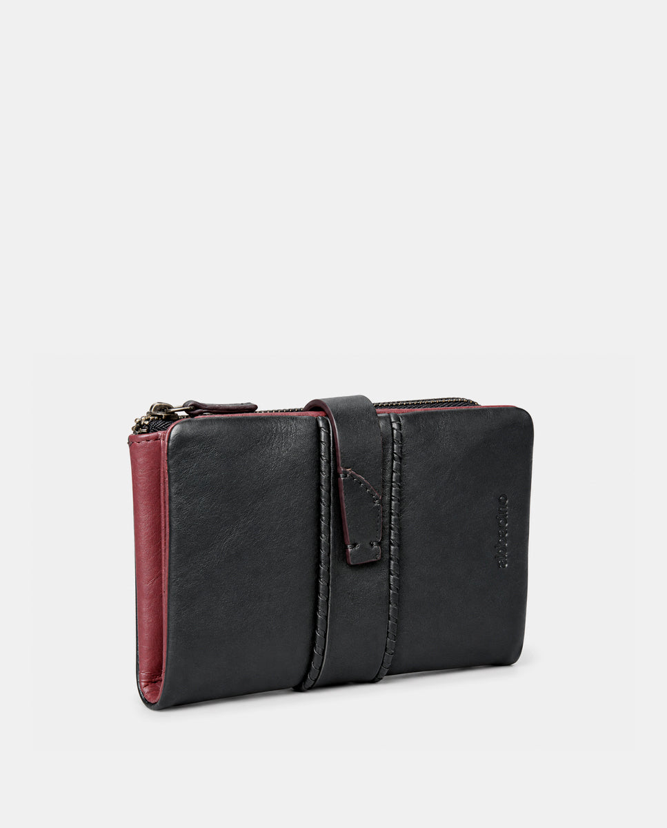 abbacino-cartera-mediana-de-mujer-en-piel-negra-trenzada image 3