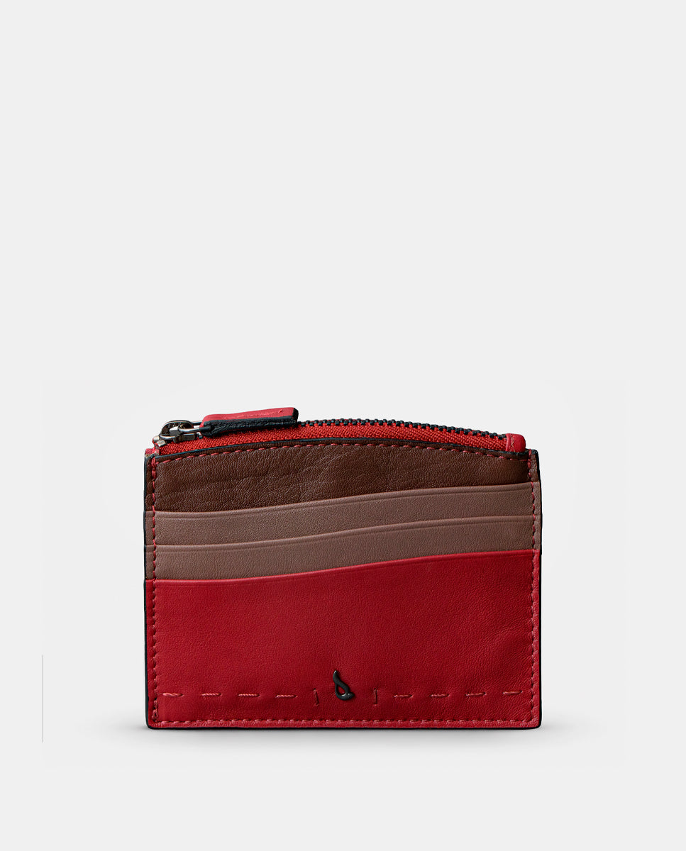abbacino-tarjetero-mujer-piel-rojo-con-monedero image 1