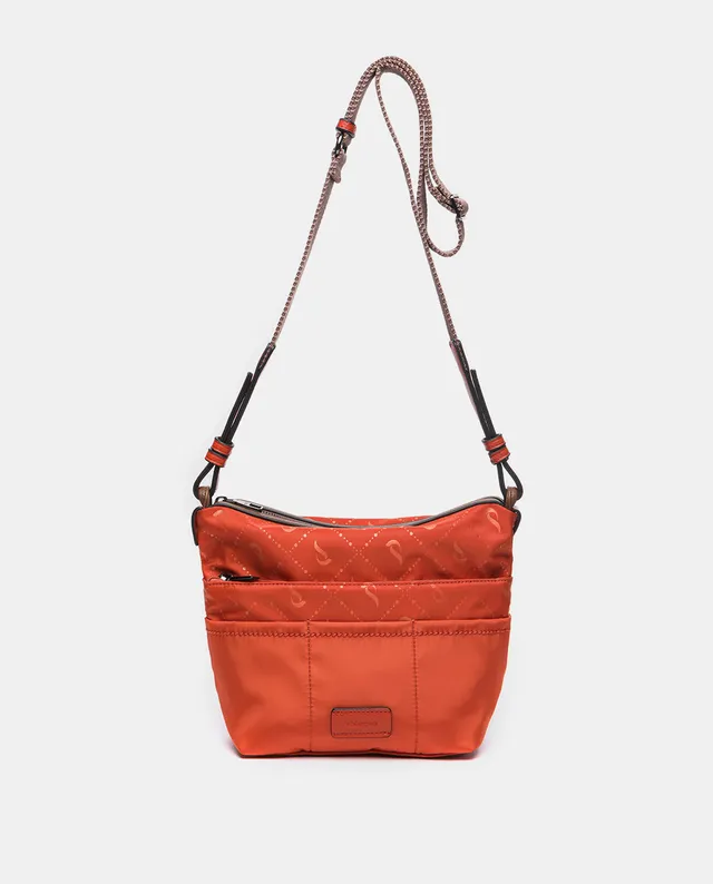 abbacino-organizador-bolso-reciclado-naranja-jacquard image 1