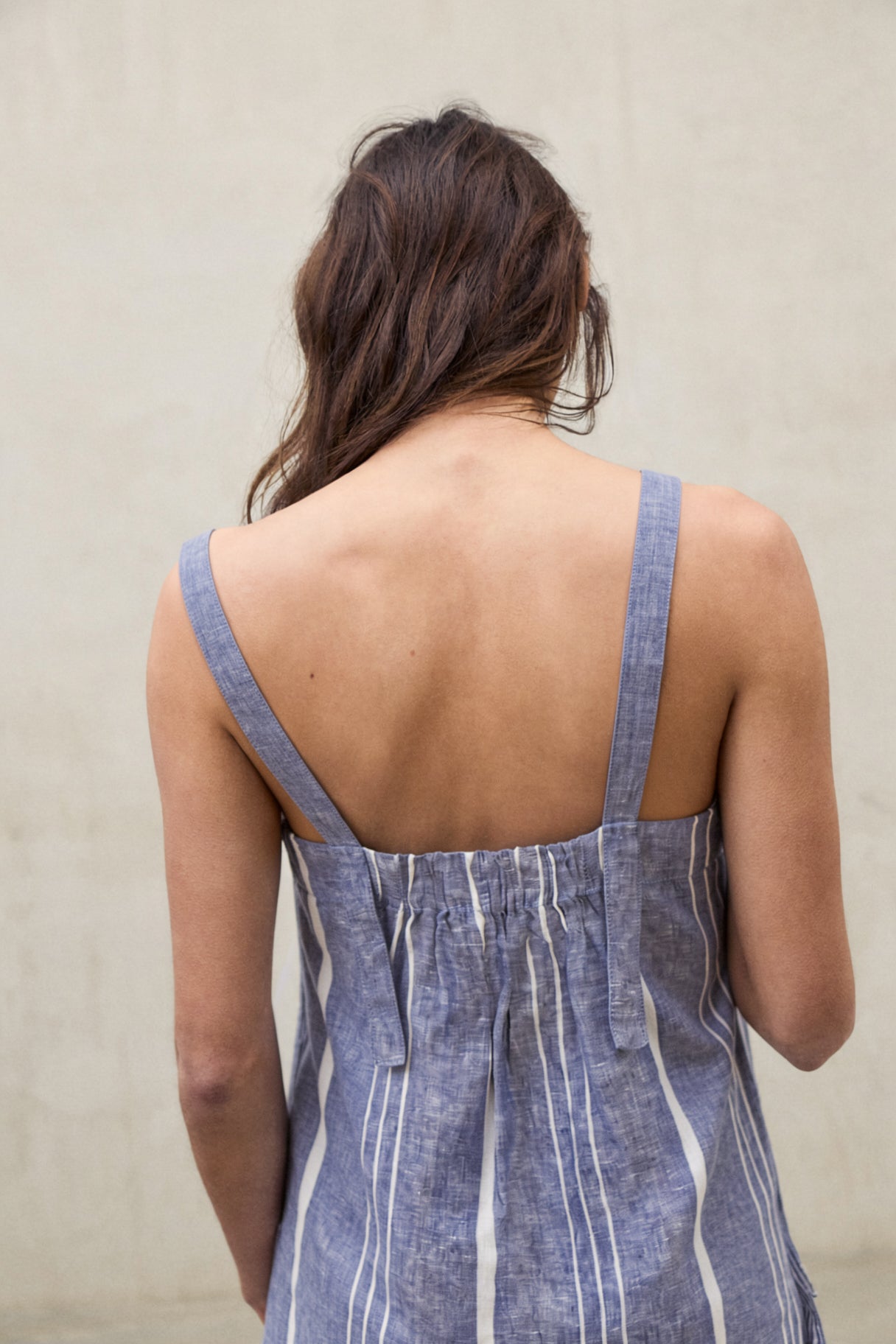 camisa-de-rayas-aria-azul-de-ecoalf image 3