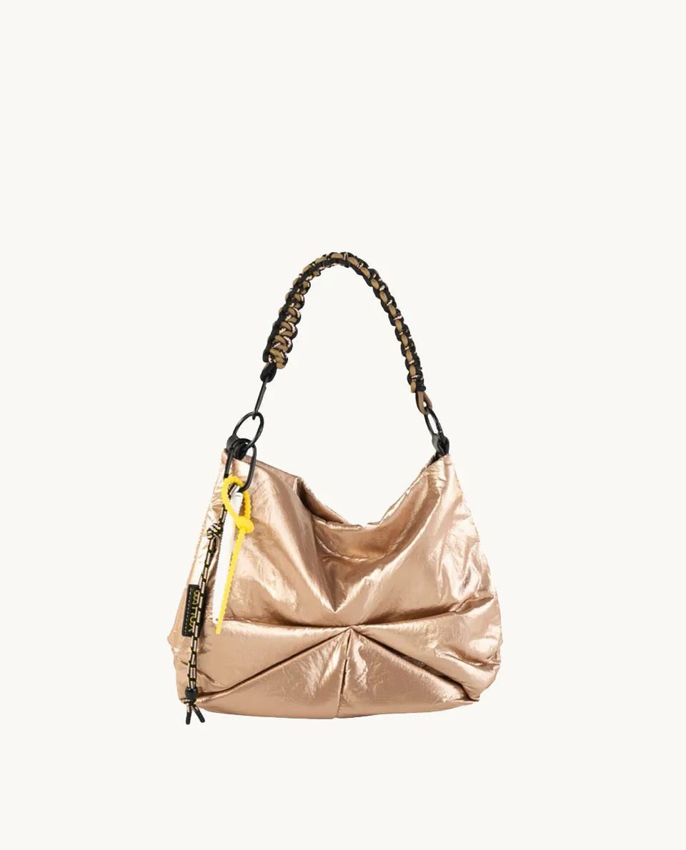 bandolera-urban-rania-kbas-de-nylon-dorado-30-x-10-x-23-cm-con-pliegues-y-asa-tr image 1