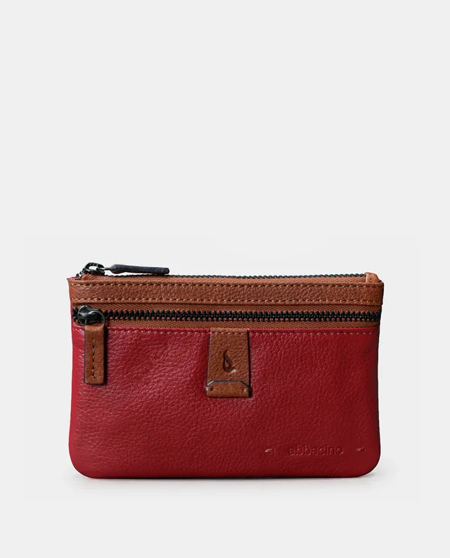 monedero-abbacino-mujer-piel-rojo-cremallera image 1