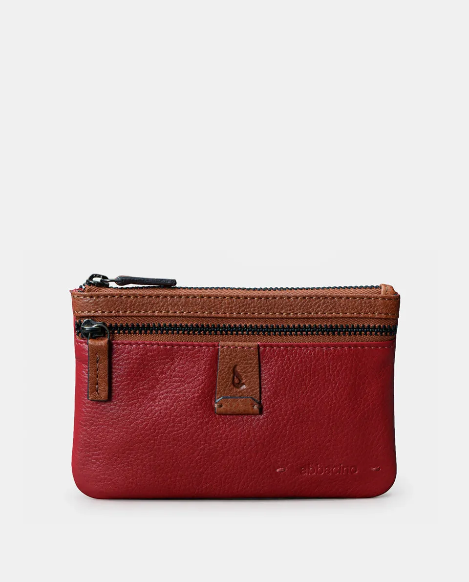 monedero-abbacino-mujer-piel-rojo-cremallera image 1
