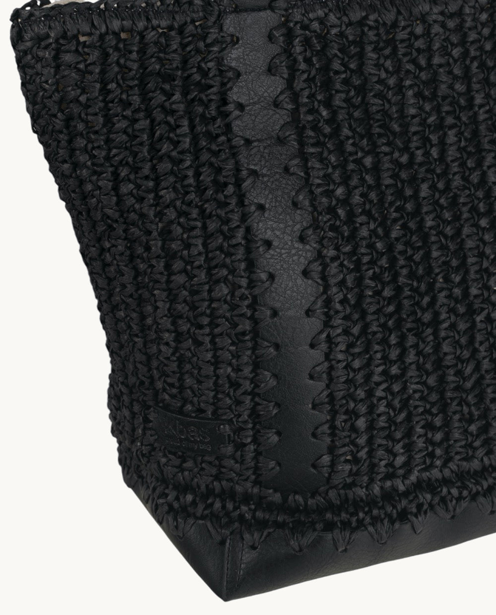 kbas-tote-de-fibra-natural-con-cremallera-color-negro image 3
