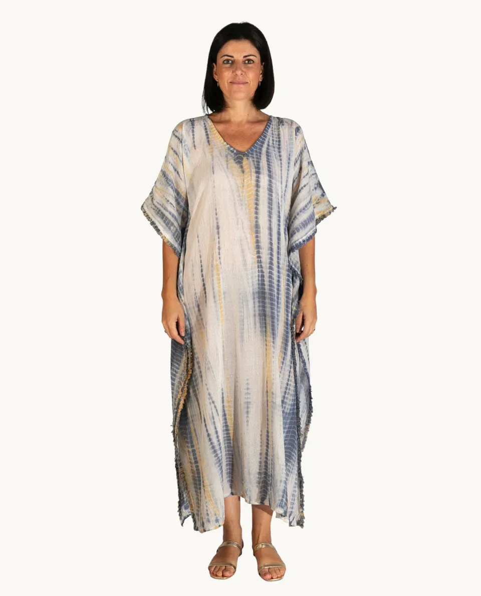 kbas-caft-n-de-algod-n-talla-nica-color-azul-vestido-relax-ss26 image 1