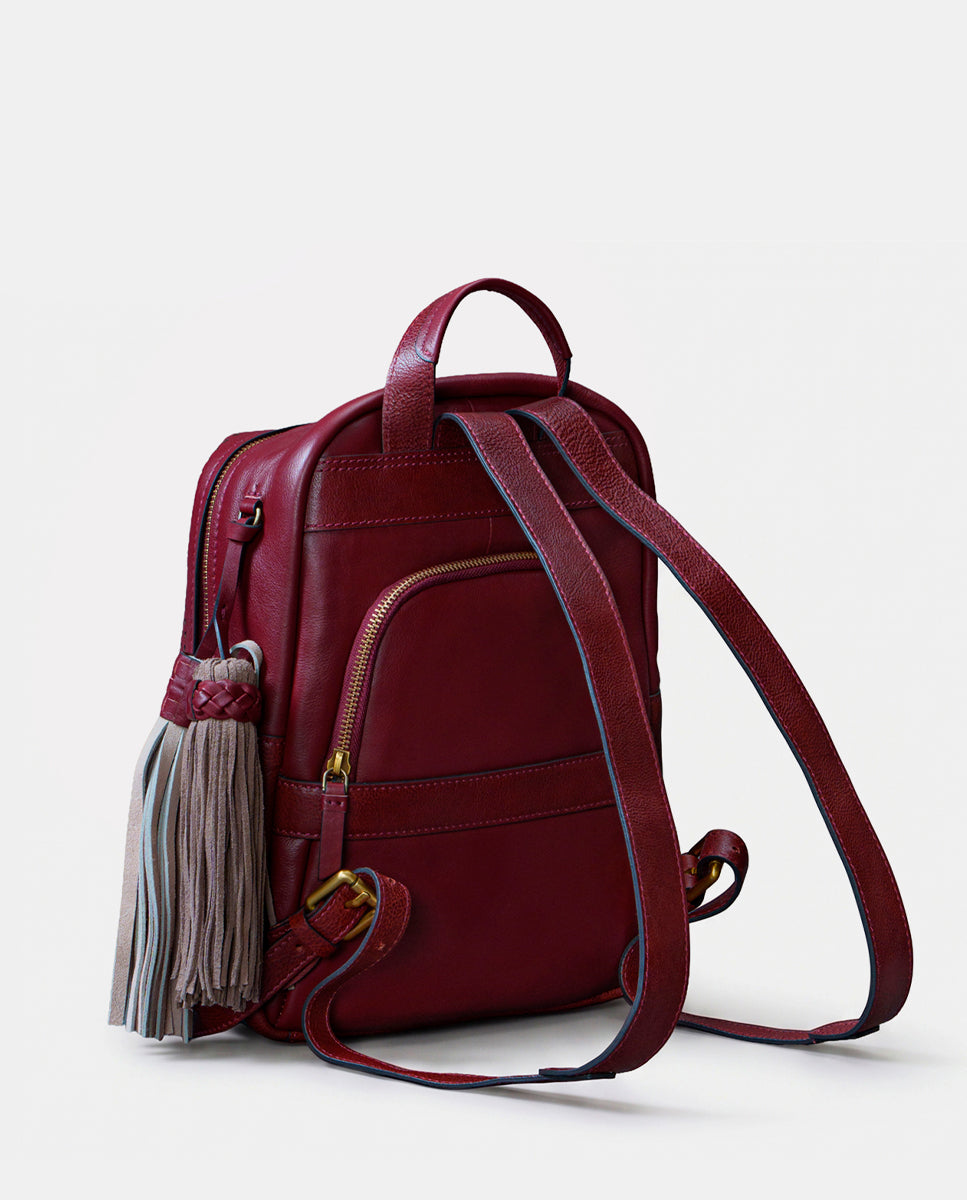 abbacino-mochila-piel-troquelada-burdeos-mujer image 3
