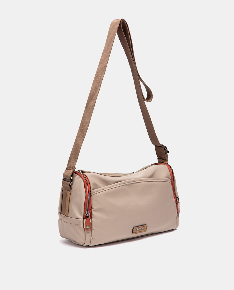 abbacino-bandolera-beige-de-materiales-reciclados-ajustable-diario image 2