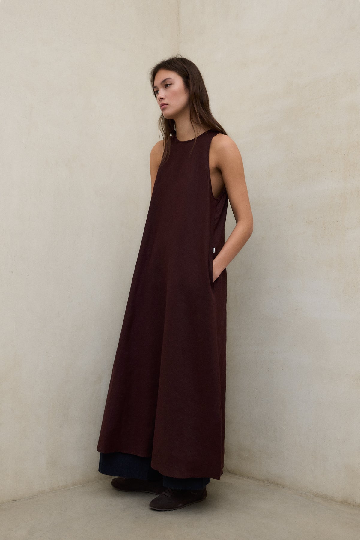 vestido-ecoalf-ukara-marr-n-de-mujer image 2