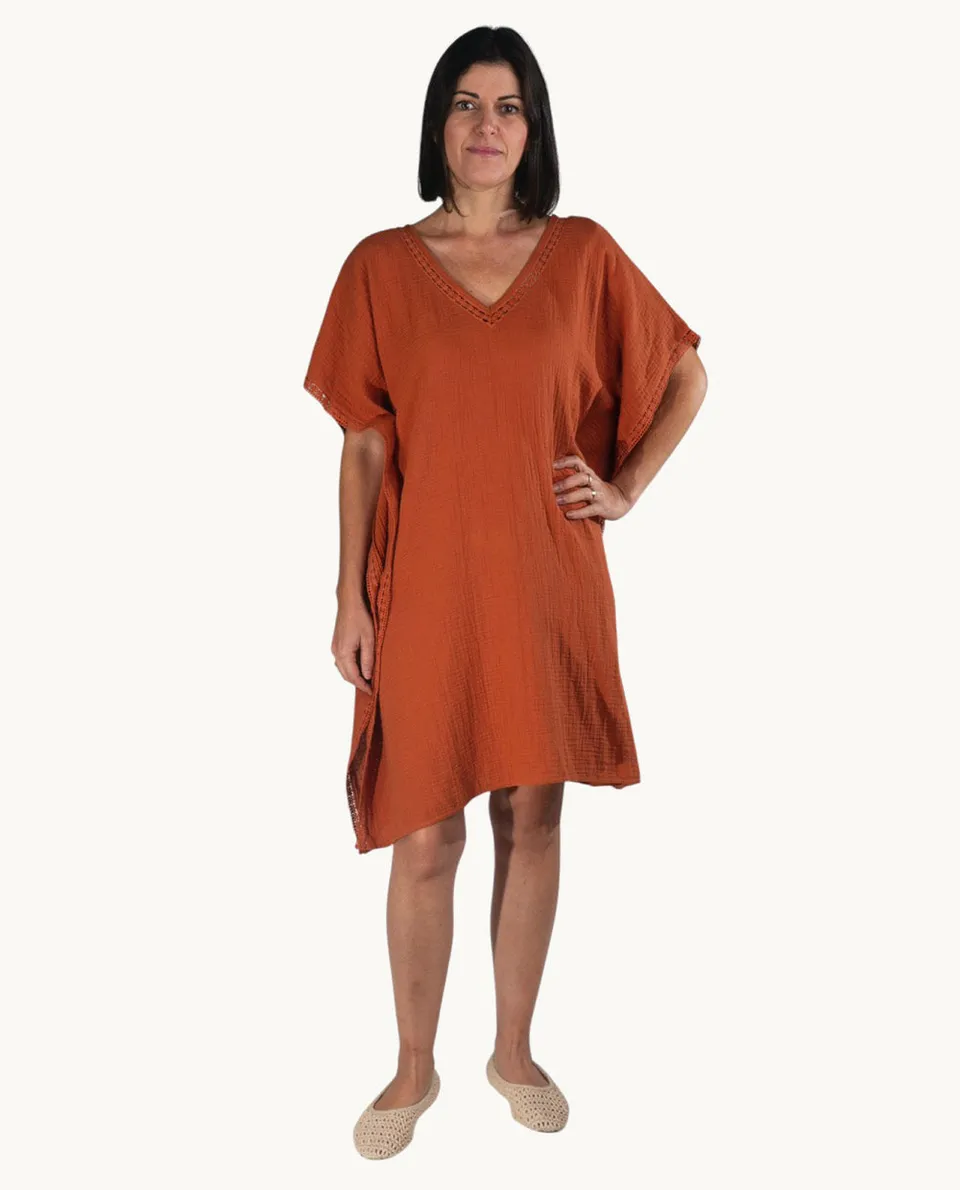kbas-kurta-de-algod-n-talla-nica-color-naranja-vibrante-50-dto image 1
