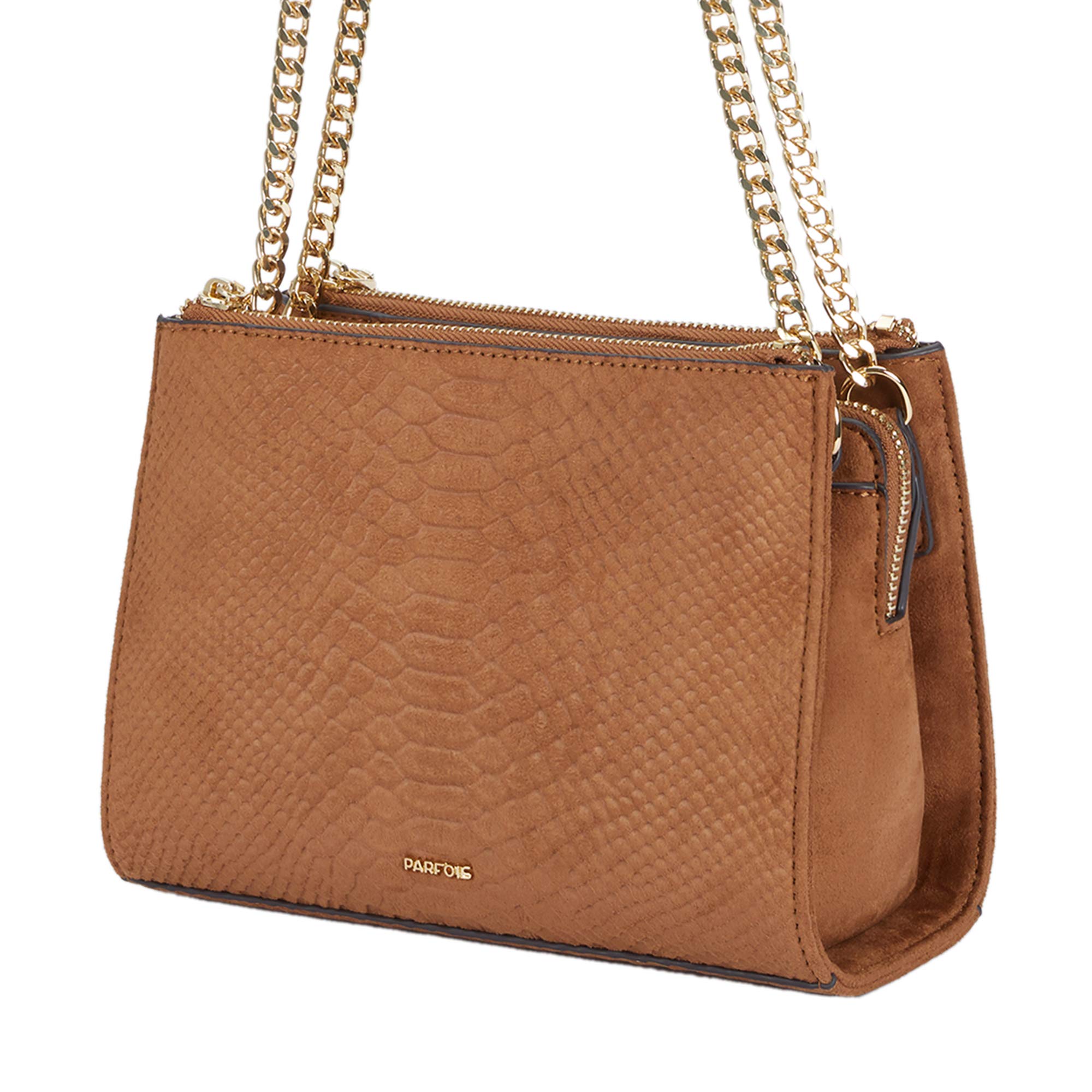 parfois-bolso-bandolera-grabada-asa-combinada-mujer-talla-m-camel image 3