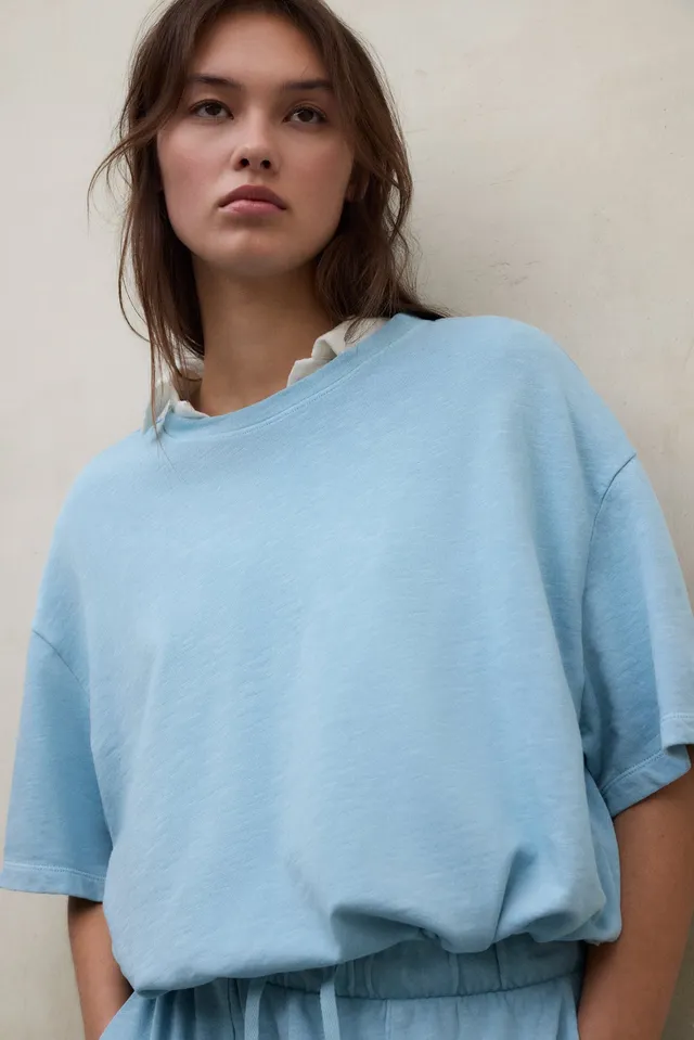 camiseta-neiva-azul-ecoalf-algod-n-regenerativo-para-mujer image 1