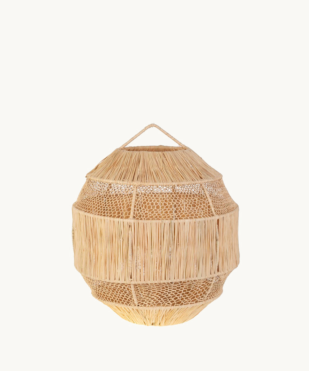 kbas-l-mpara-de-rafia-natural-40-cm-de-di-metro-estilo-bohemio image 1