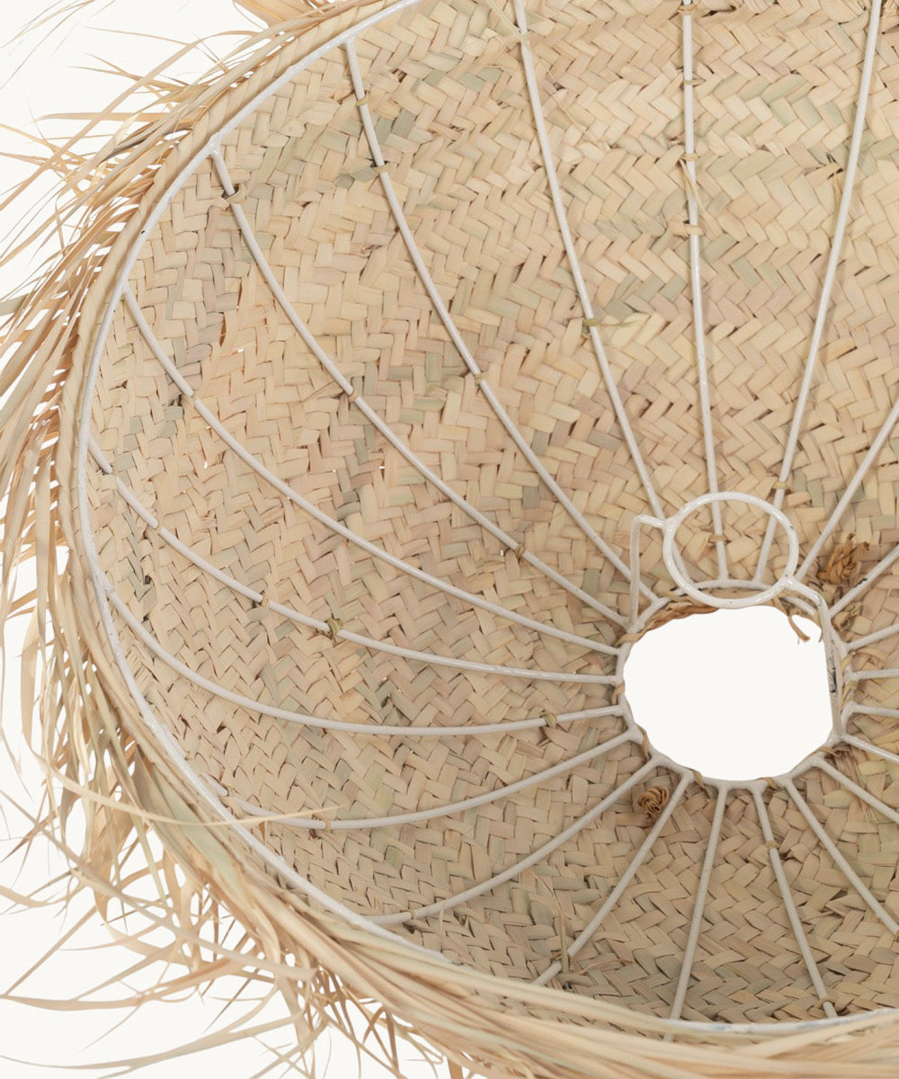 kbas-l-mpara-de-palma-natural-con-flecos-50x30-cm-pantalla-bohemia-artesanal image 3