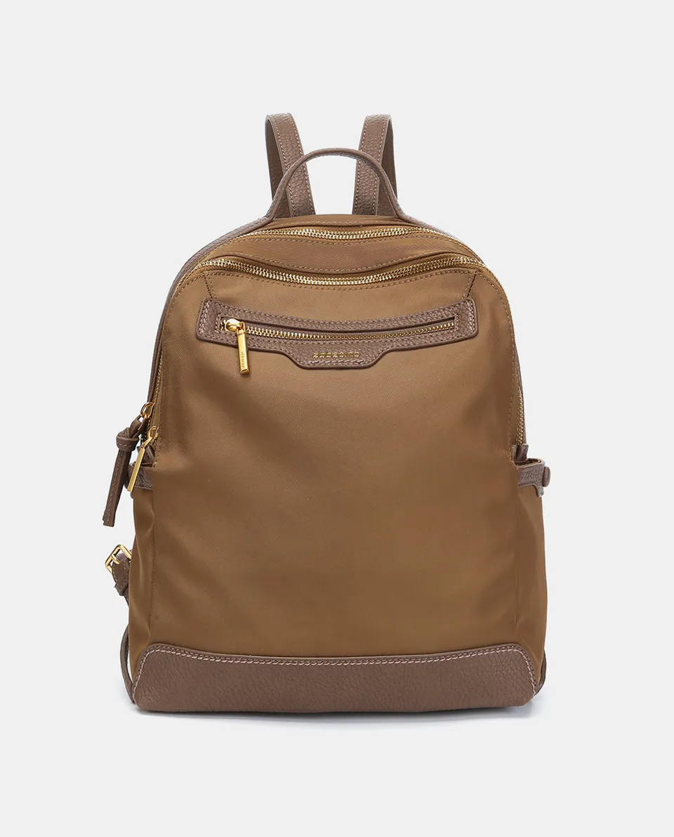 abbacino-mochila-mujer-tejido-reciclado-camel image 1