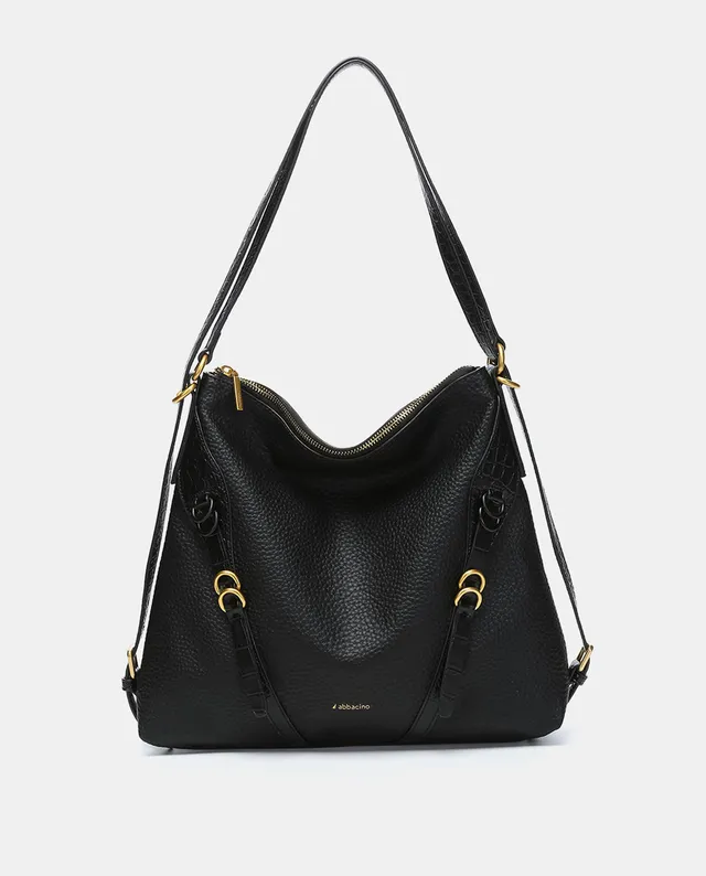 abbacino-bolso-multifuncional-reciclado-negro-convertible-mochila-2 image 1