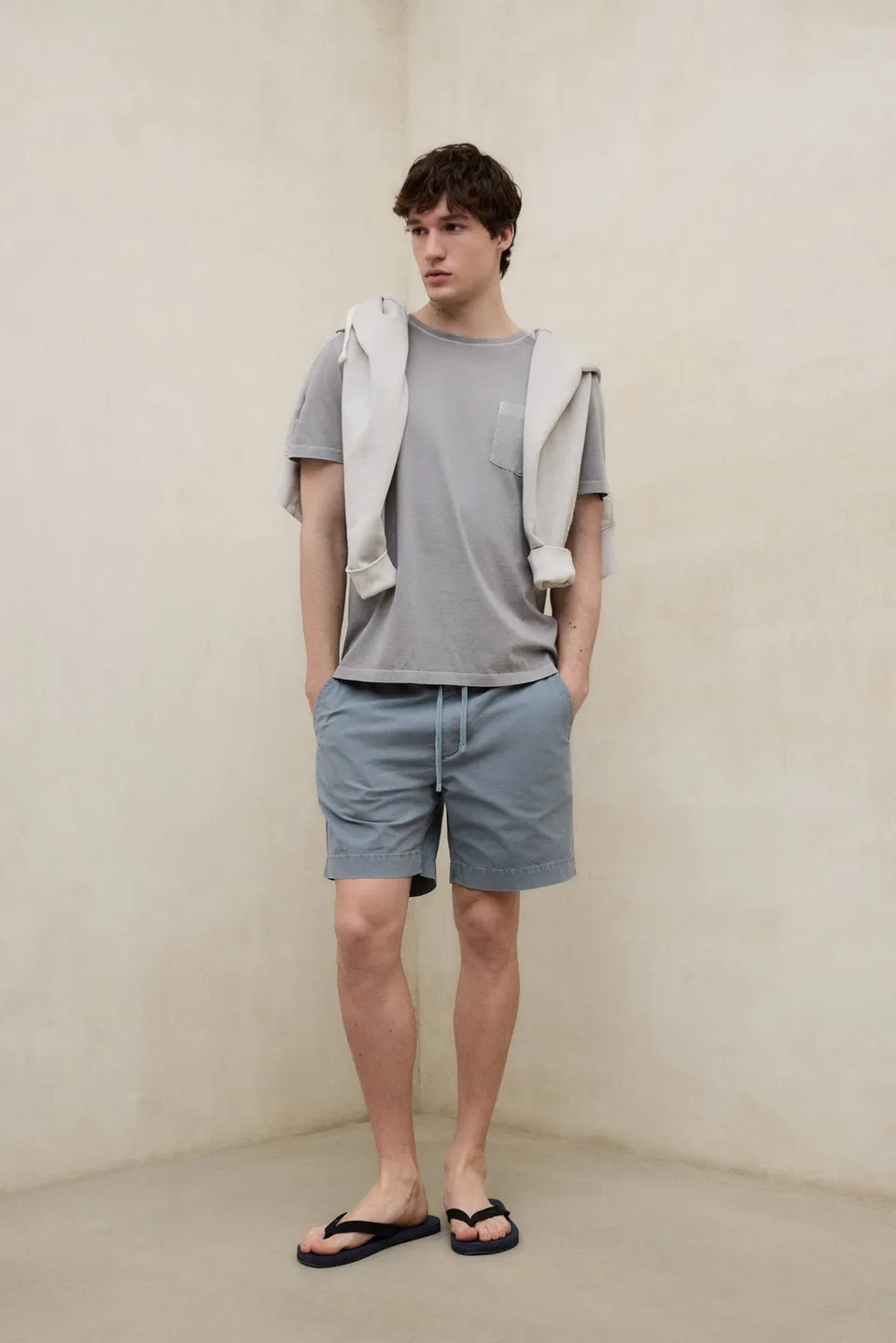 ecoalf-shorts-ethic-azul-algod-n-regenerativo-te-ido-con-pigmentos-naturales-y-f image 1
