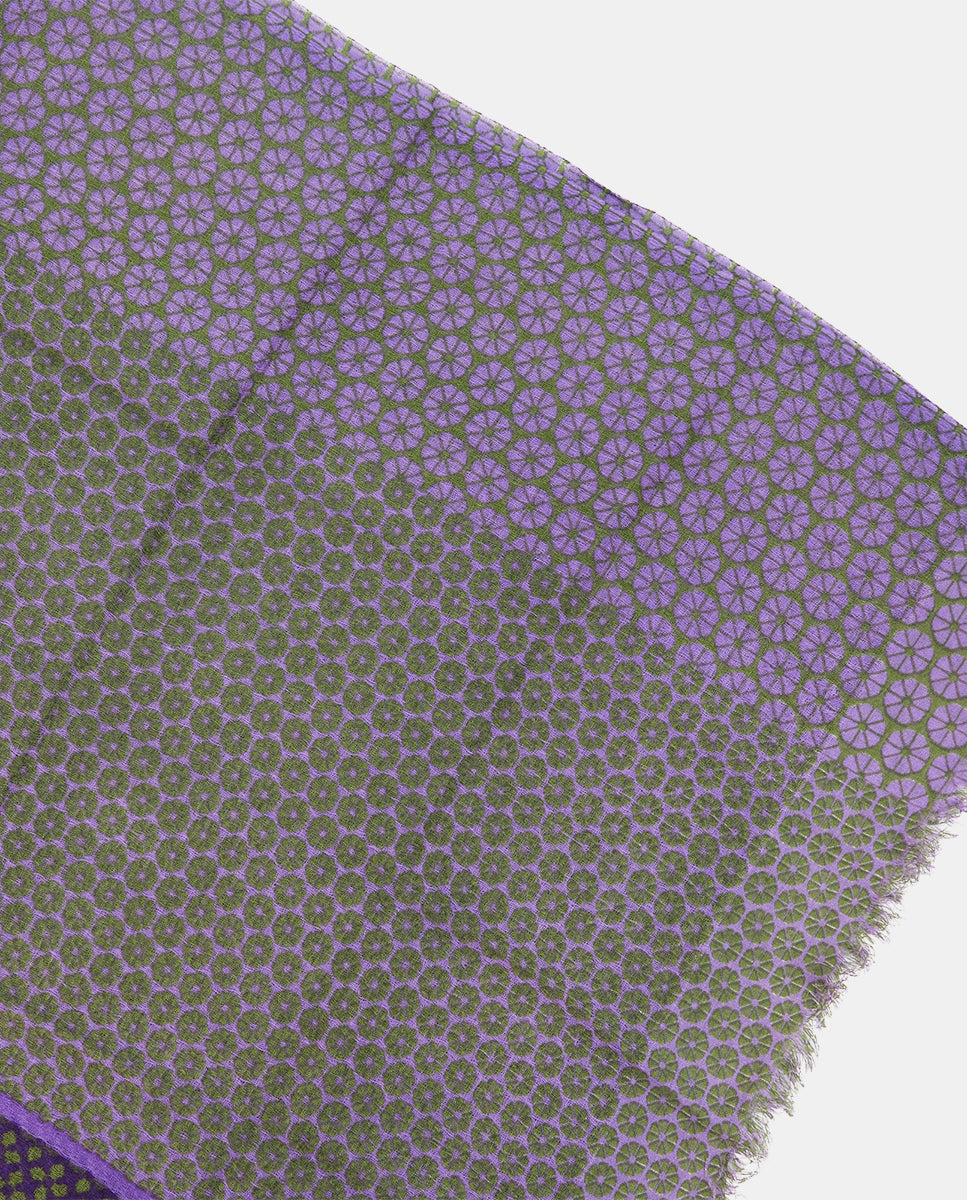 abbacino-pa-uelo-de-lana-verde-estampado-geom-trico-reversible image 3
