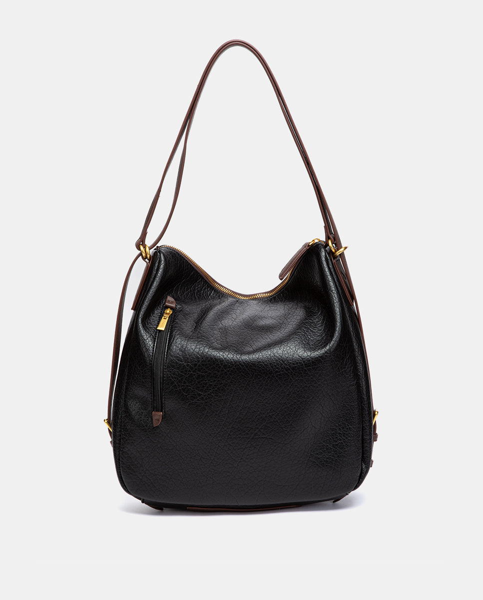 abbacino-bolso-multifuncional-reciclado-negro-hombro-y-mochila image 3