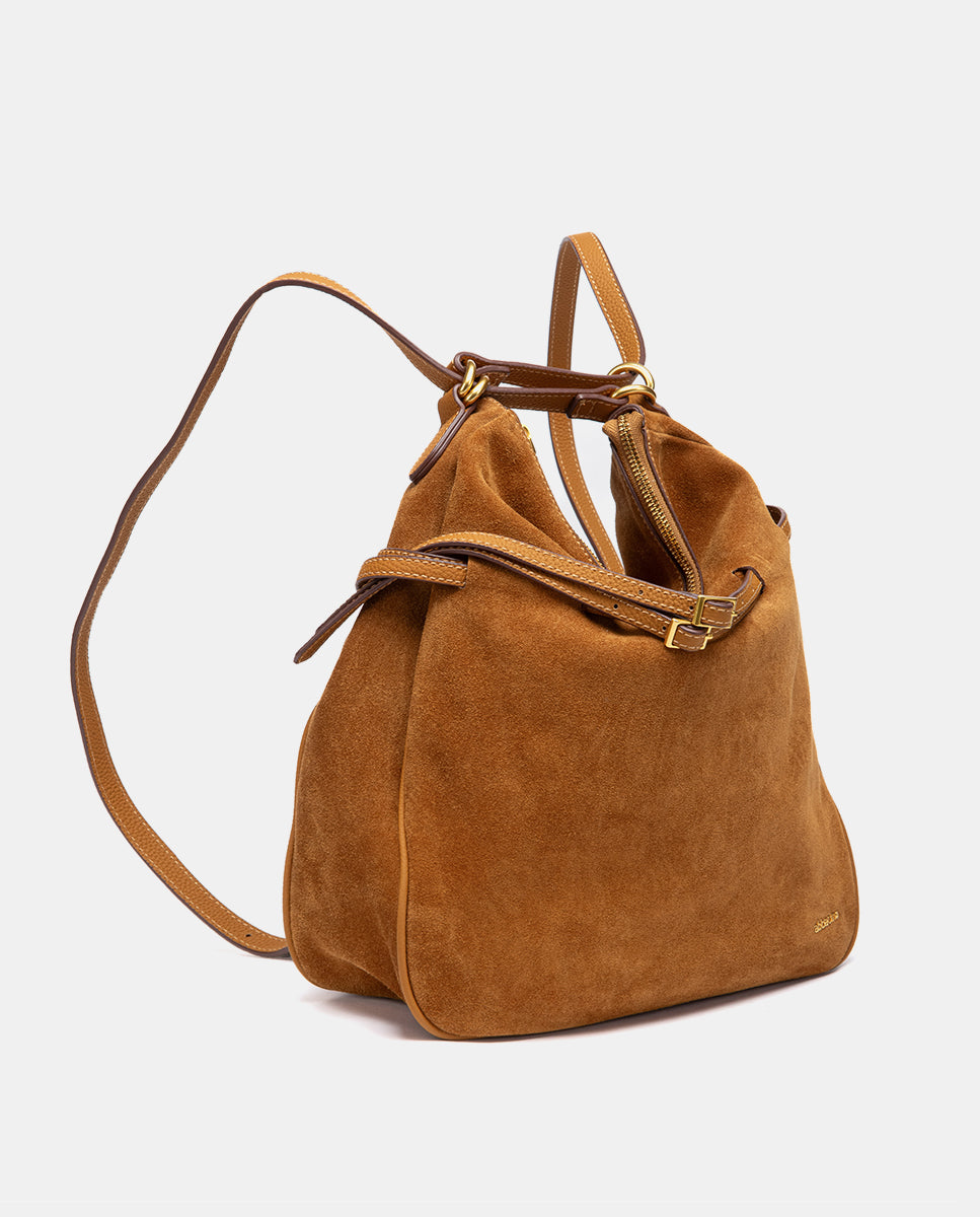 abbacino-bolso-multifuncional-serraje-cognac-hombro-mochila image 6