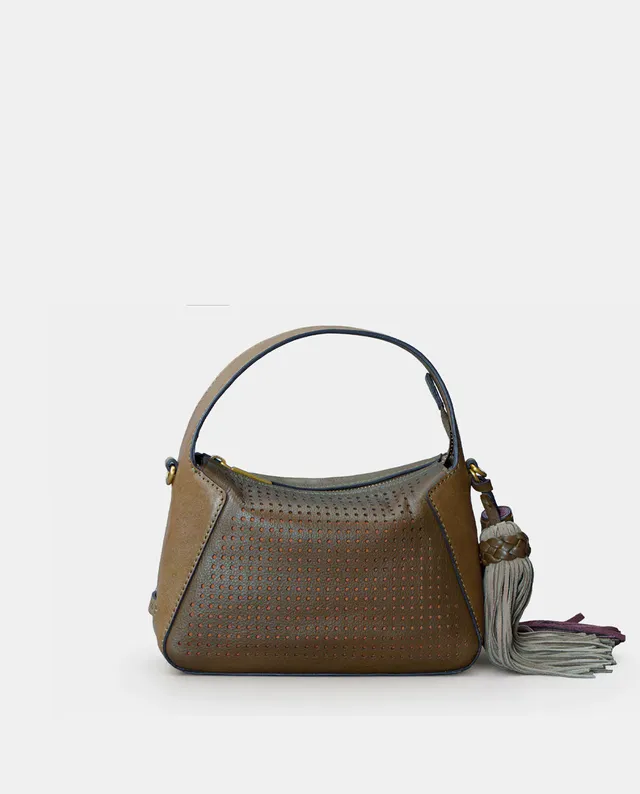 abbacino-bolso-de-mano-piel-troquelada-verde image 1