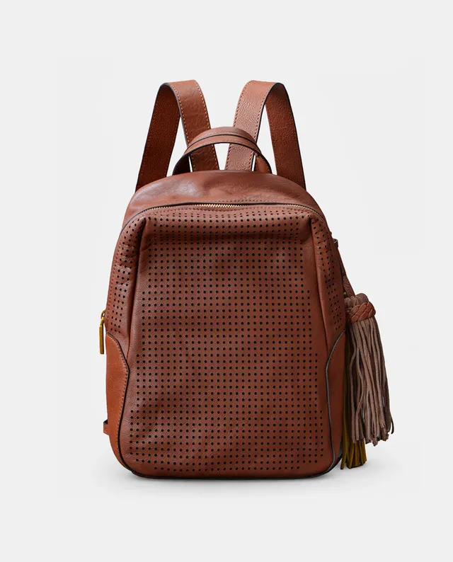 mochila-abbacino-piel-troquelada-cognac image 1