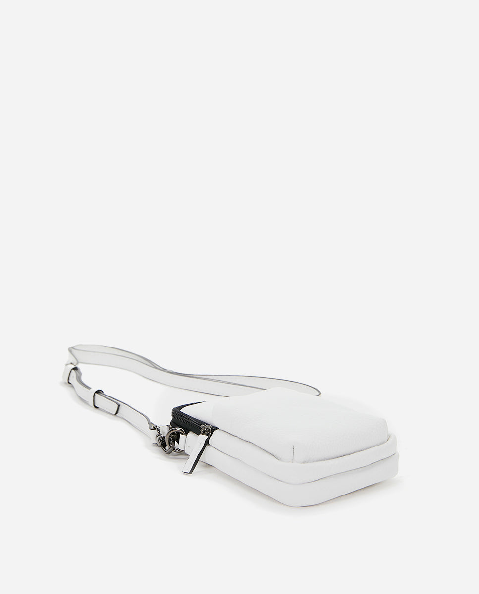 abbacino-bolso-para-m-vil-de-piel-blanco-con-cremallera image 4