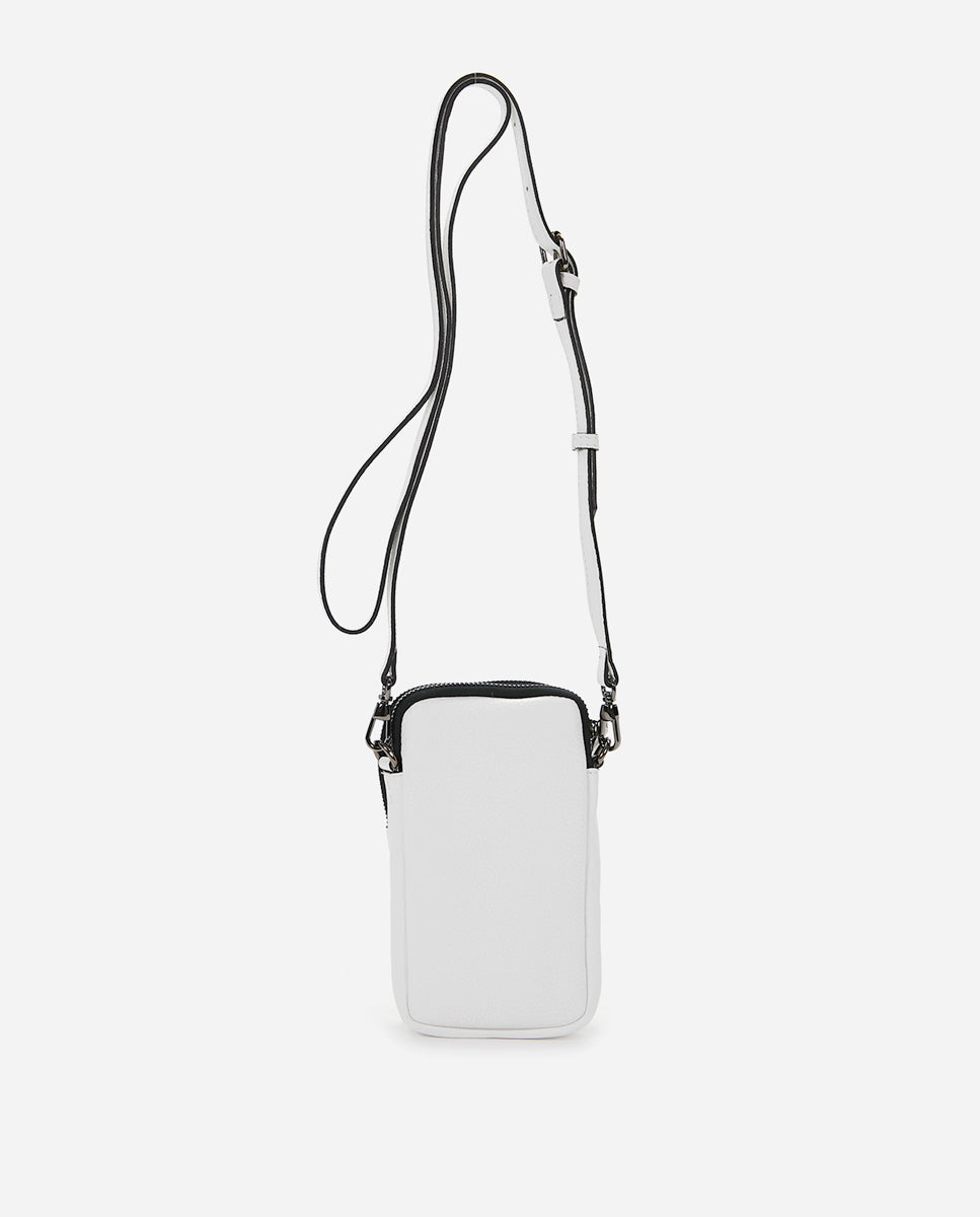 abbacino-bolso-para-m-vil-de-piel-blanco-con-cremallera image 3