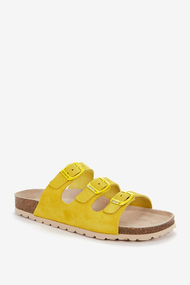 abbacino-sandalia-plana-mujer-piel-triple-hebilla-amarillo image 3