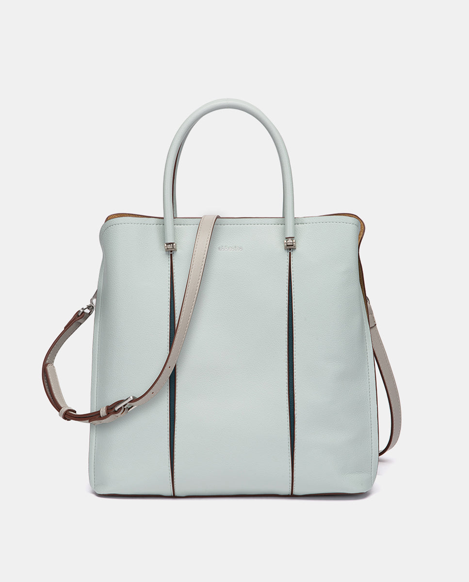 abbacino-bolso-de-mano-azul-shopper-reciclado image 4