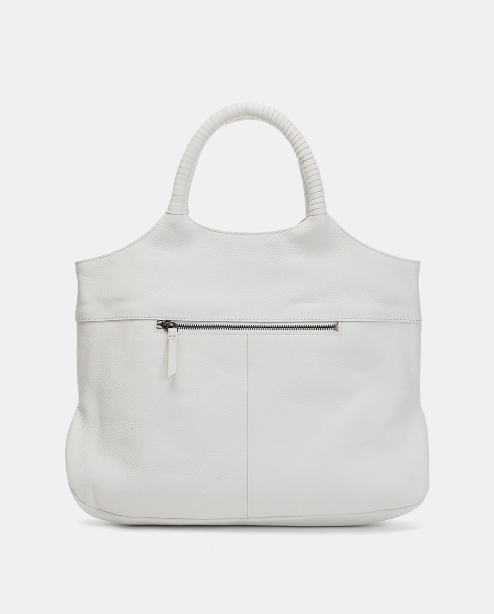 abbacino-bolso-shopper-piel-blanca-detalles-trenzados image 3