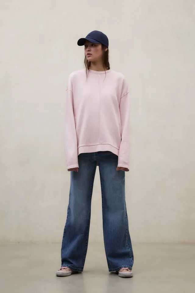 ecoalf-sudadera-ankara-rosa-mujer-fit-oversize-100-algod-n-reciclado-cuello-redo image 1