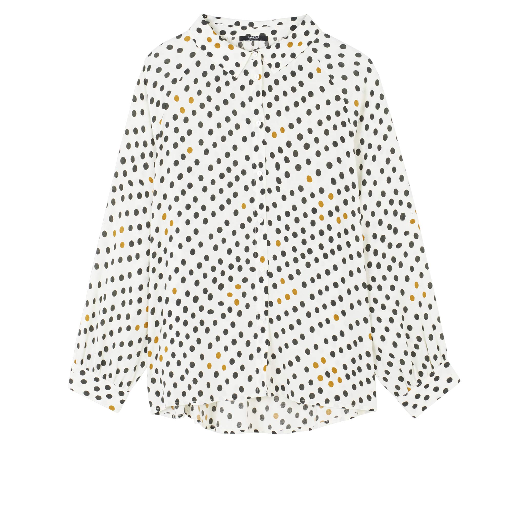 parfois-camisa-fluida-de-lunares-blanca-mujer image 1