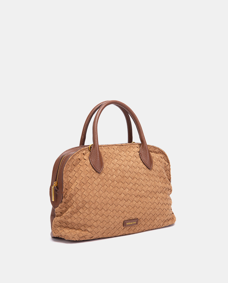 abbacino-bolso-de-mano-trenzado-cognac image 4