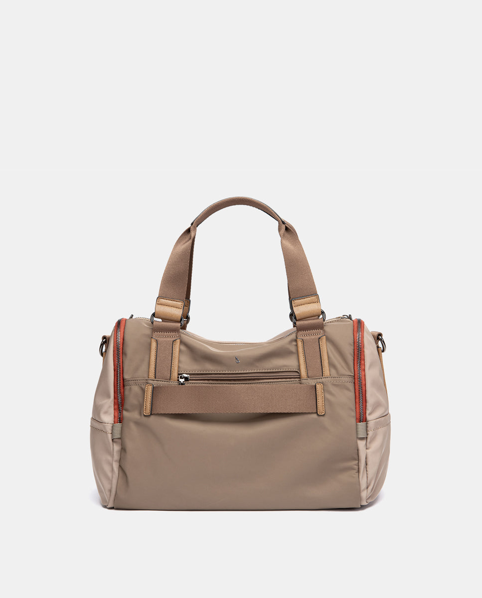 abbacino-bolso-de-viaje-reciclado-beige-deportivo image 3