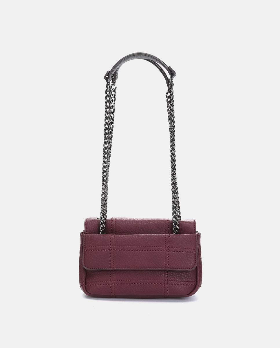 bolso-hombro-abbacino-burdeos-reciclado-cuadros-bordados image 4