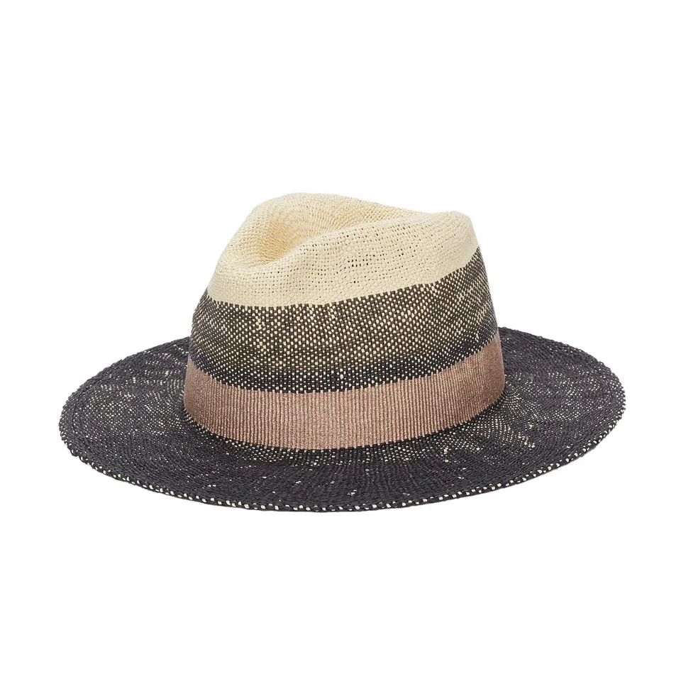 parfois-sombrero-trenzado-fedora-paja-de-papel-negro-mujer image 1