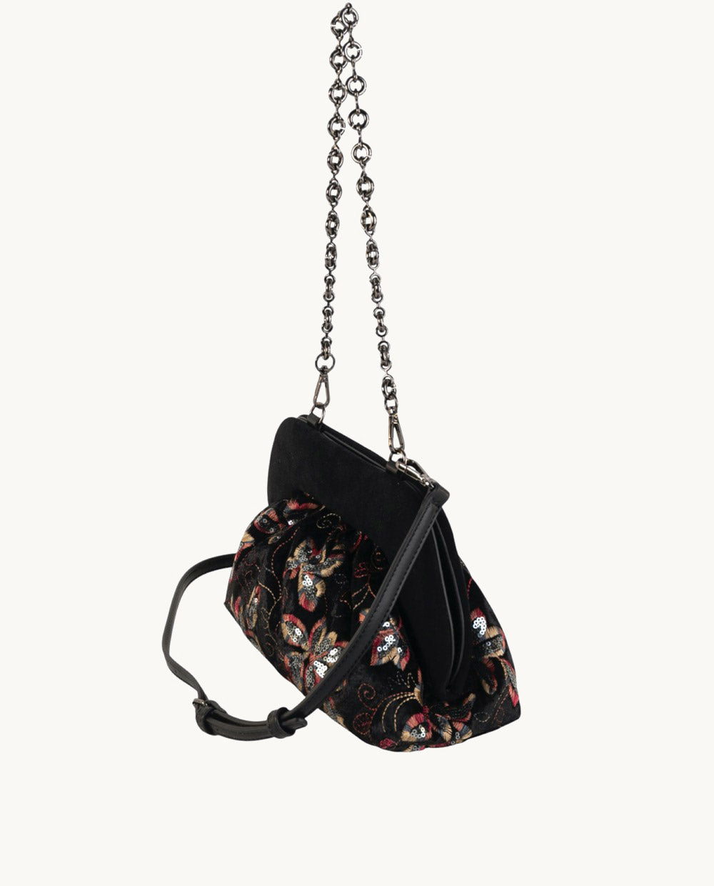 clutch-de-flores-de-textil-kbas-coctel-merito-color-negro image 2