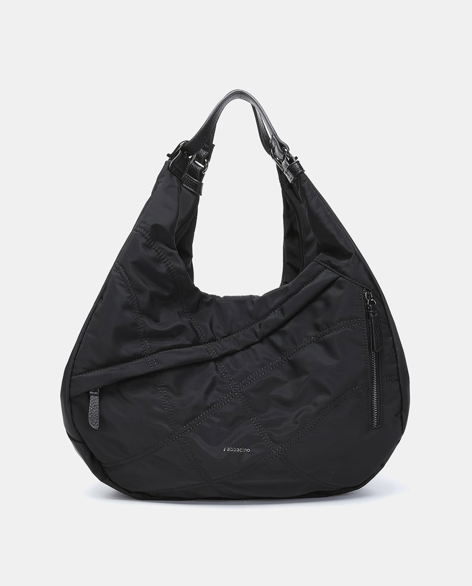 abbacino-bolso-hombro-hobo-reciclado-negro image 1
