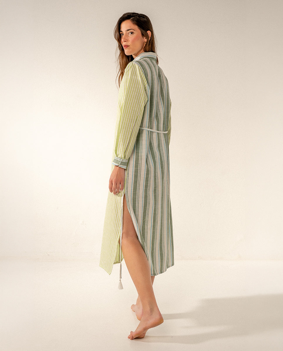 abbacino-t-nica-de-viscosa-rayas-verde-mujer image 2