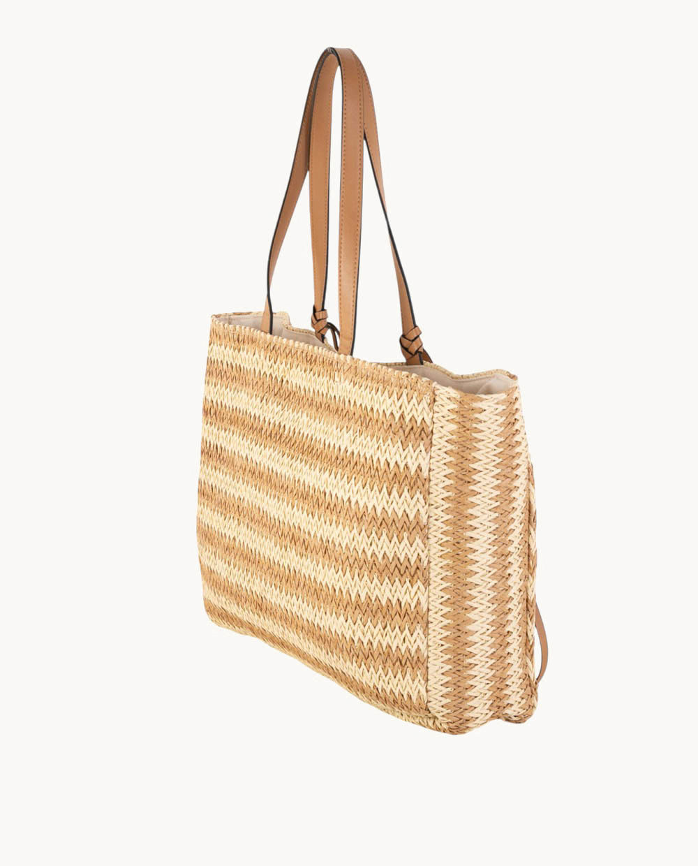 bolso-tote-de-fibra-natural-kbas-con-cremallera-color-tostado image 2