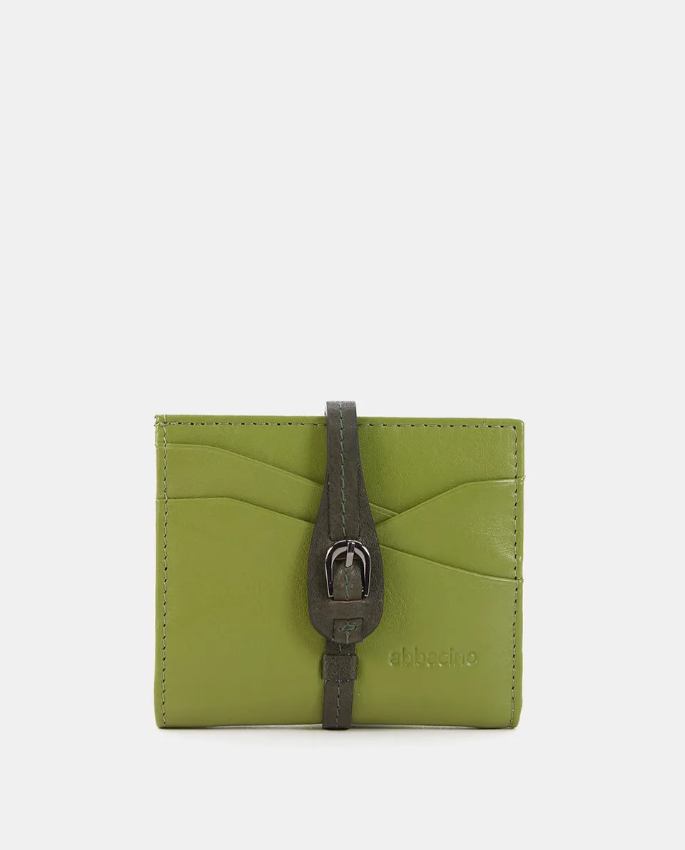 abbacino-tarjetero-de-piel-minimalista-en-verde image 1