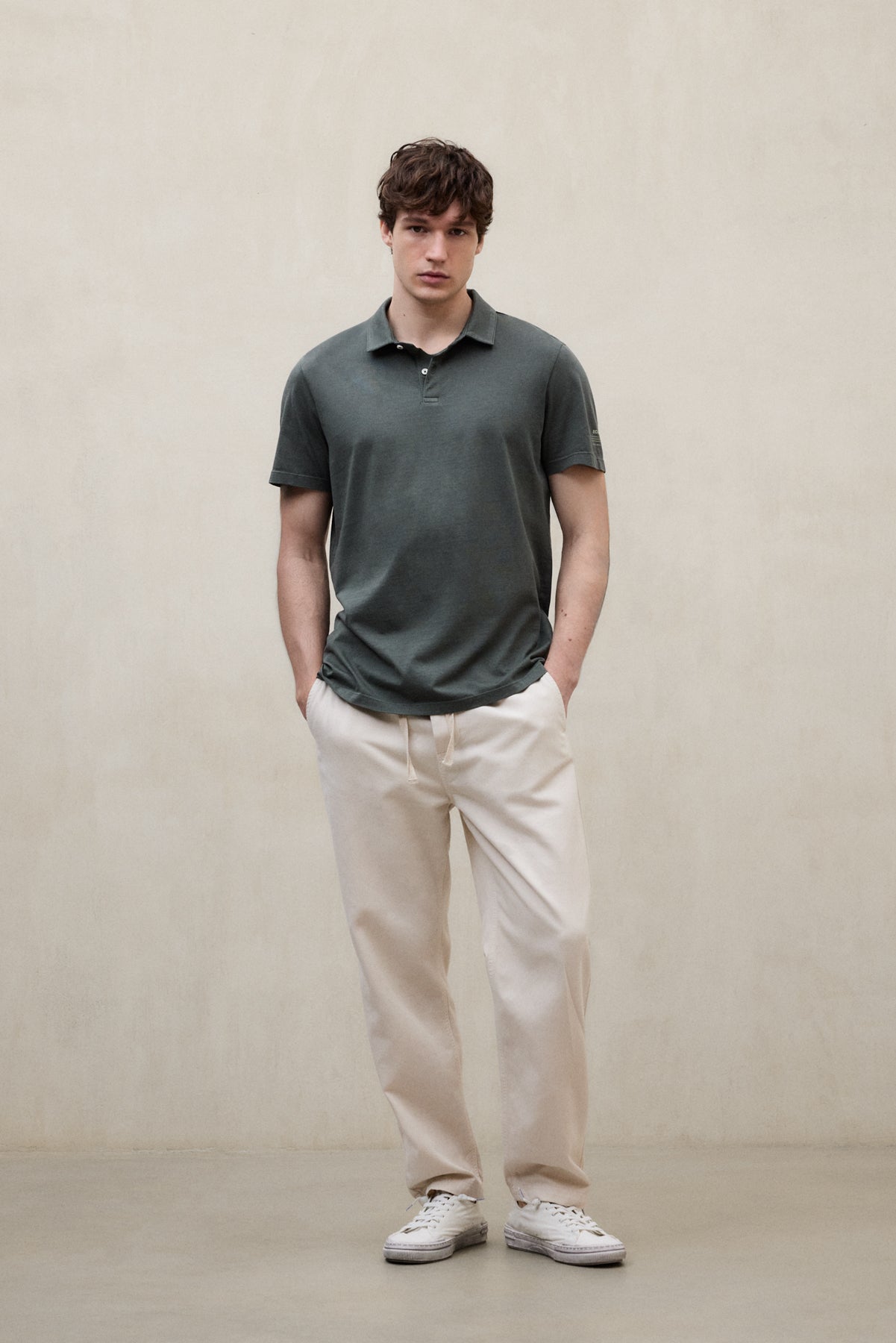 ecoalf-polo-de-punto-theo-verde-oscuro-para-hombre-100-algod-n-reciclado-fit-reg image 1