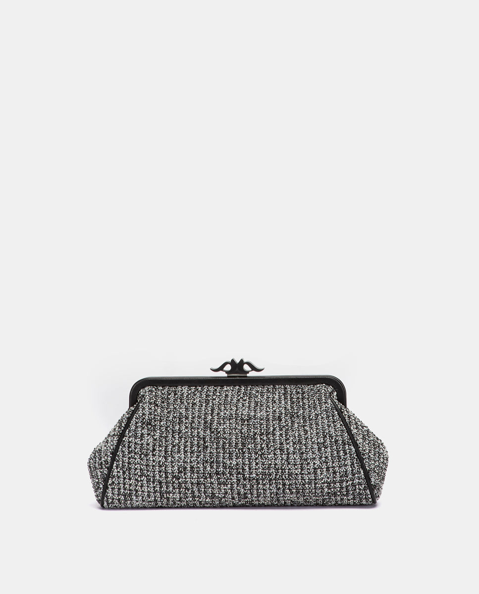 abbacino-clutch-de-fiesta-jaspeado-negro image 1